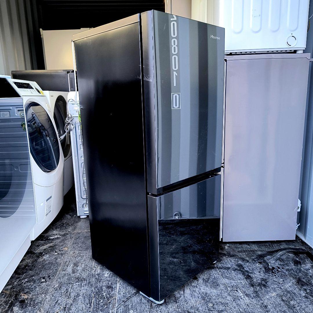 運搬取付無料！ミラードアでシックに佇む純正Hisense冷凍冷蔵庫！完動品超美品
