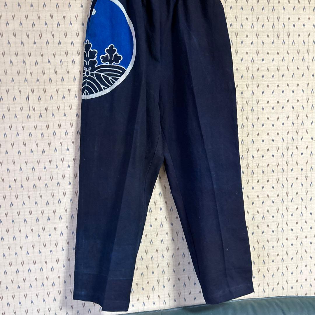 古布　藍染　ハンテン地