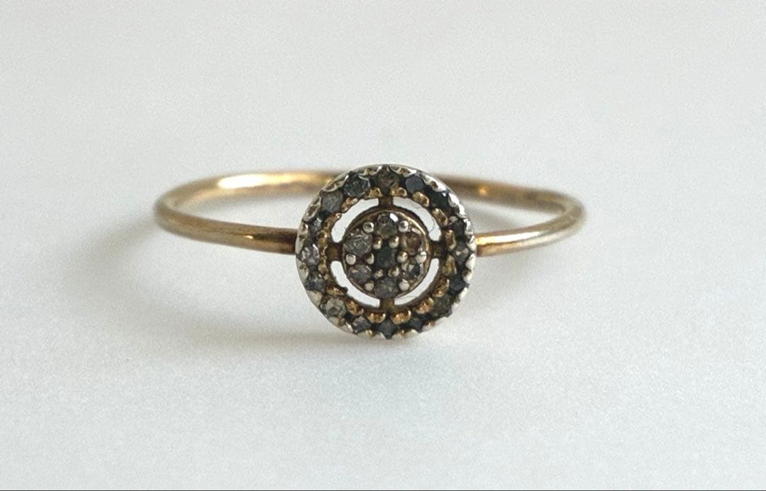 【ARTIDA OUD】 glimmerディスク パヴェダイヤモンド リング