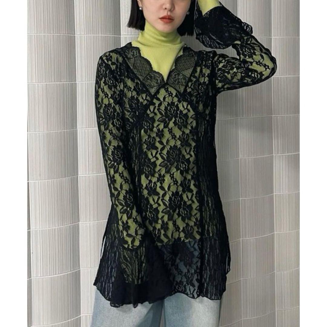 Ameri VINTAGE アメリ COMBINATION LACE TOP