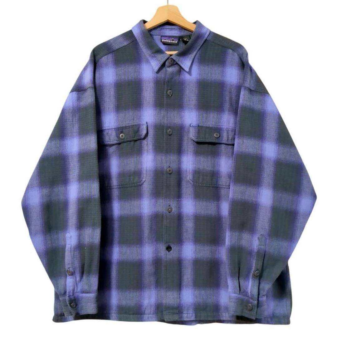 パタゴニア オンブレ ヘビーフランネルシャツ ポルトガル製 L