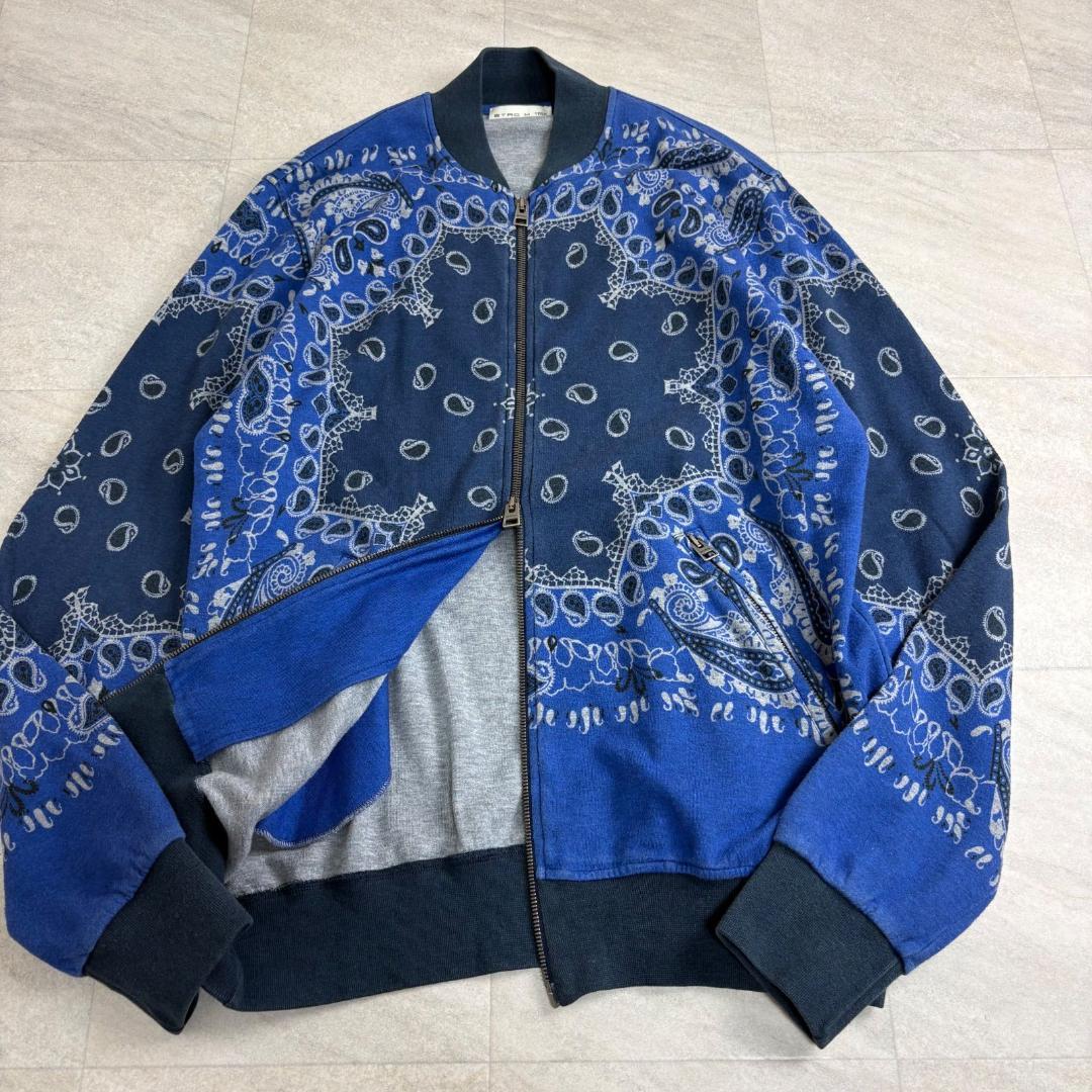 ETRO エトロ ブルゾン ジャケット ペイズリー ドライバーズ 青