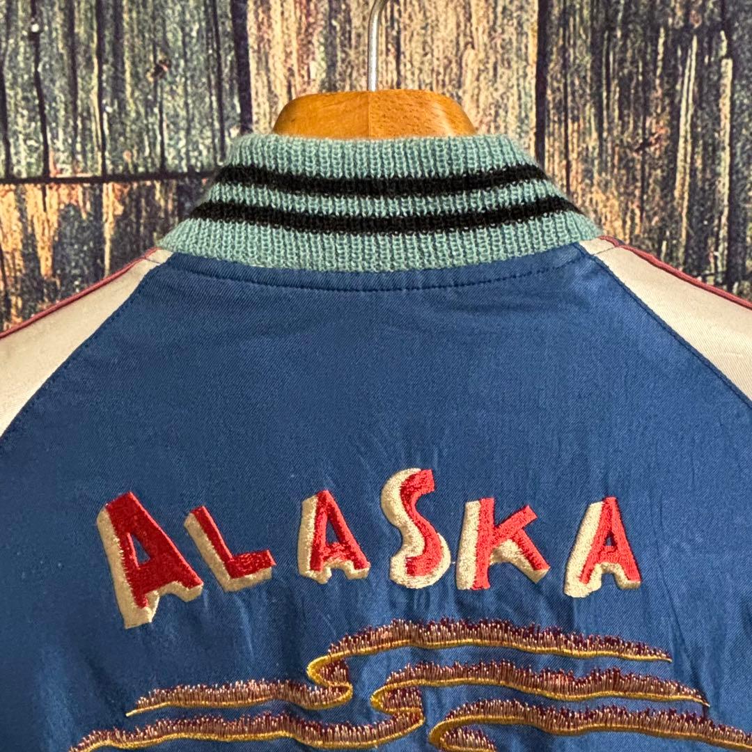 傑作柄‼︎ALASKAテーラー東洋BEAMS別注Lサイズアラスカビームススカジャン