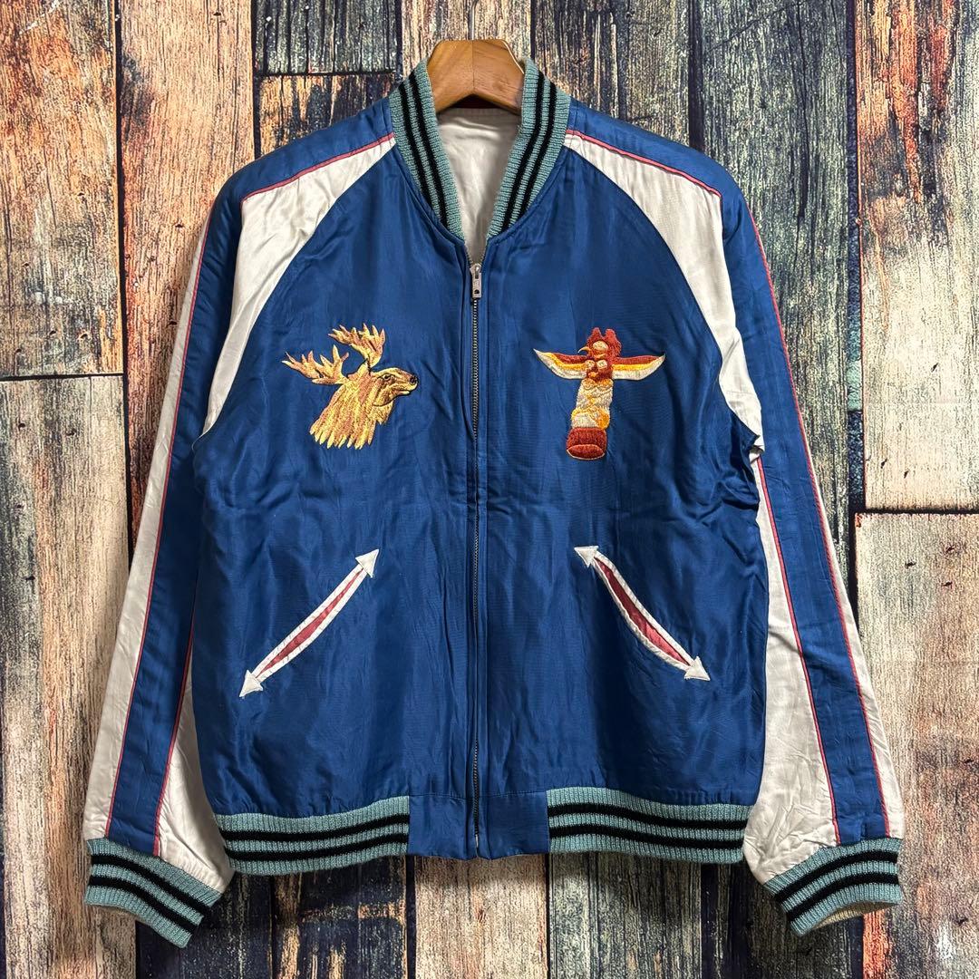 傑作柄‼︎ALASKAテーラー東洋BEAMS別注Lサイズアラスカビームススカジャン