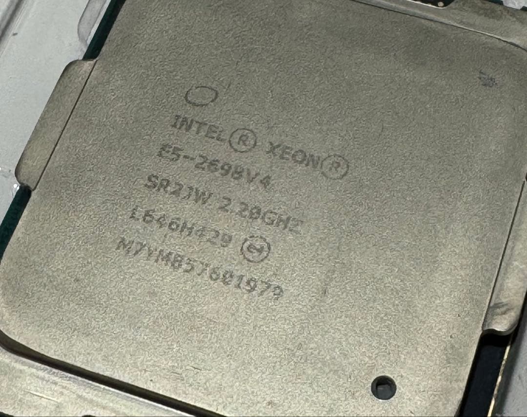 Intel Xeon E5-2698 v4 2個セット 稼働品