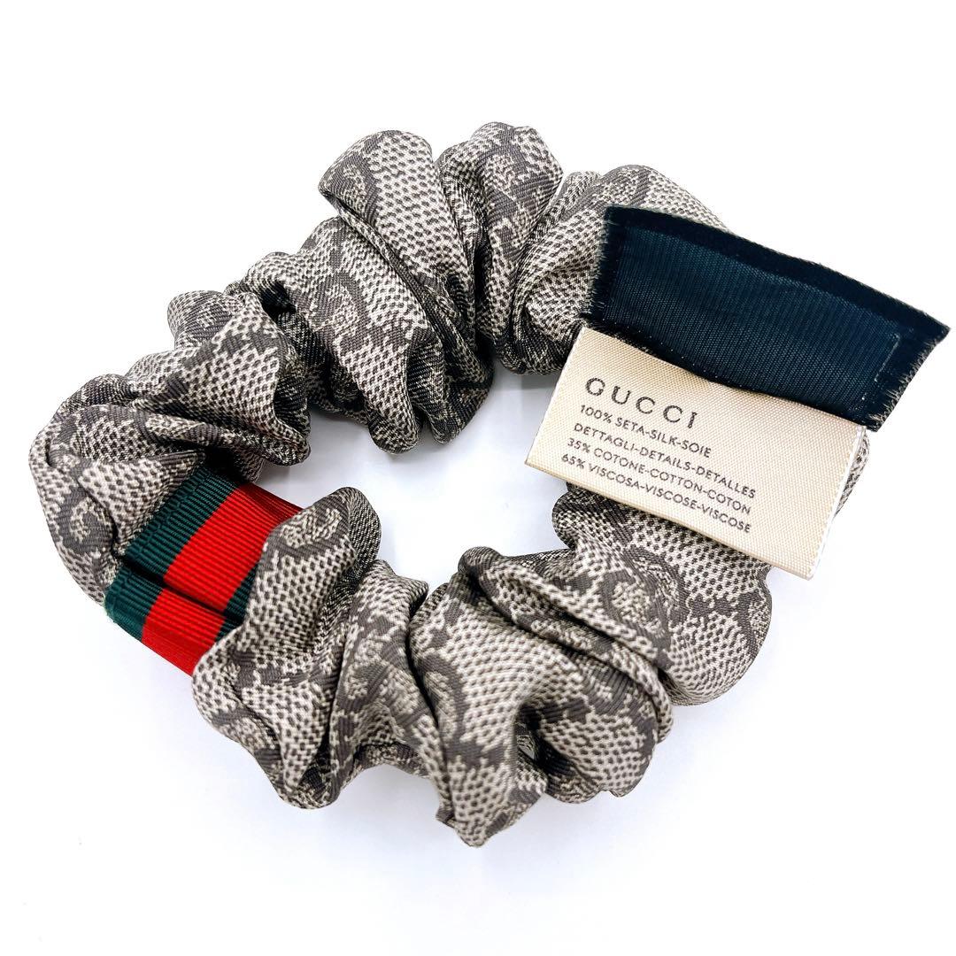 グッチGUCCI シルク GG シュシュ 2点セット　ペアアクセサリー　ブランド