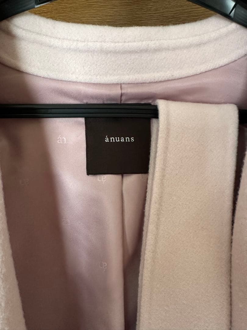 anuans リバーロングチェスターコート PINK