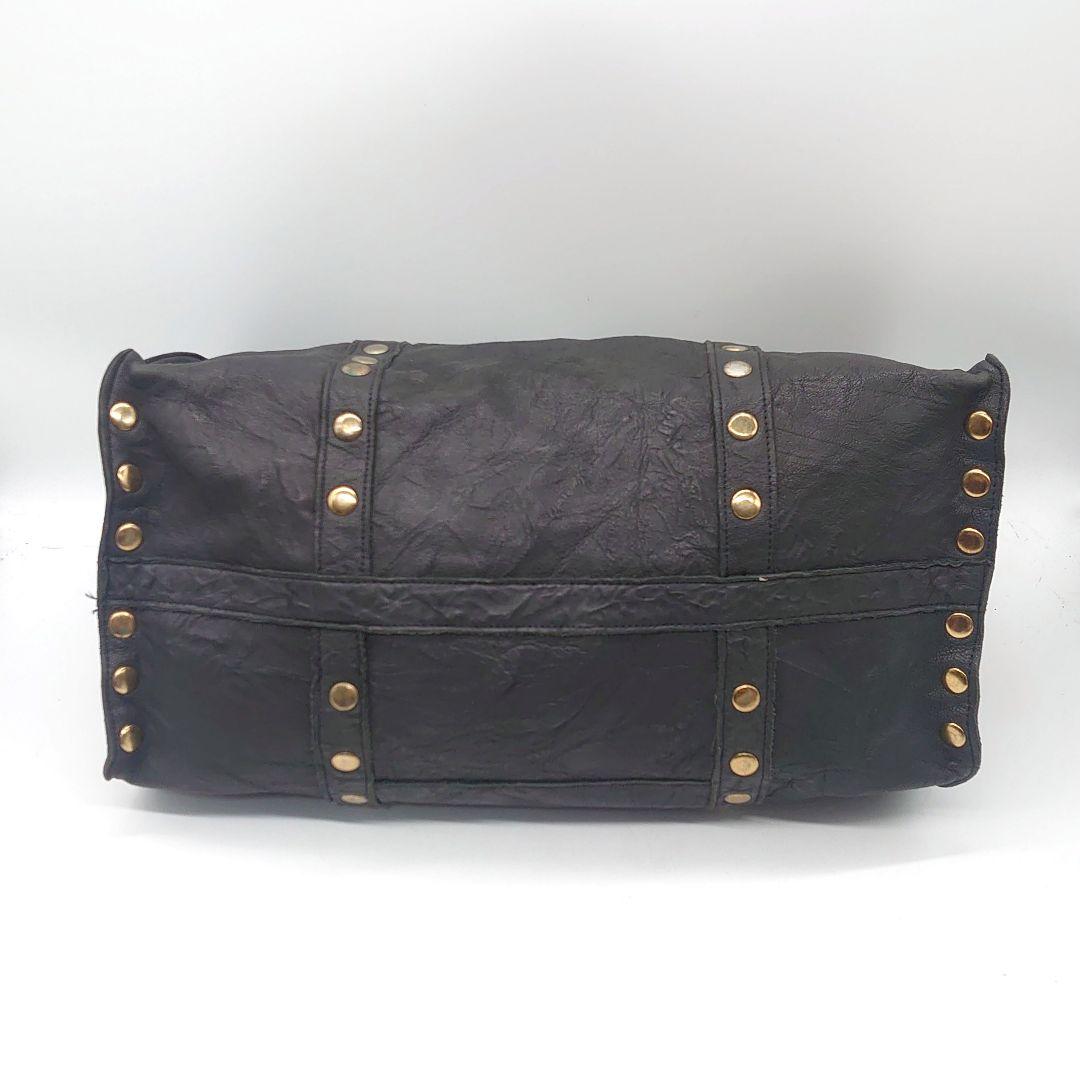 Hammitt オールレザー スタッズ ボストンバッグ