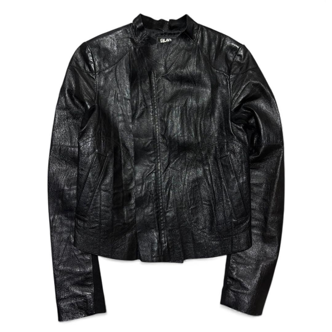 ジャケット・アウター glad news single riders leather jacket
