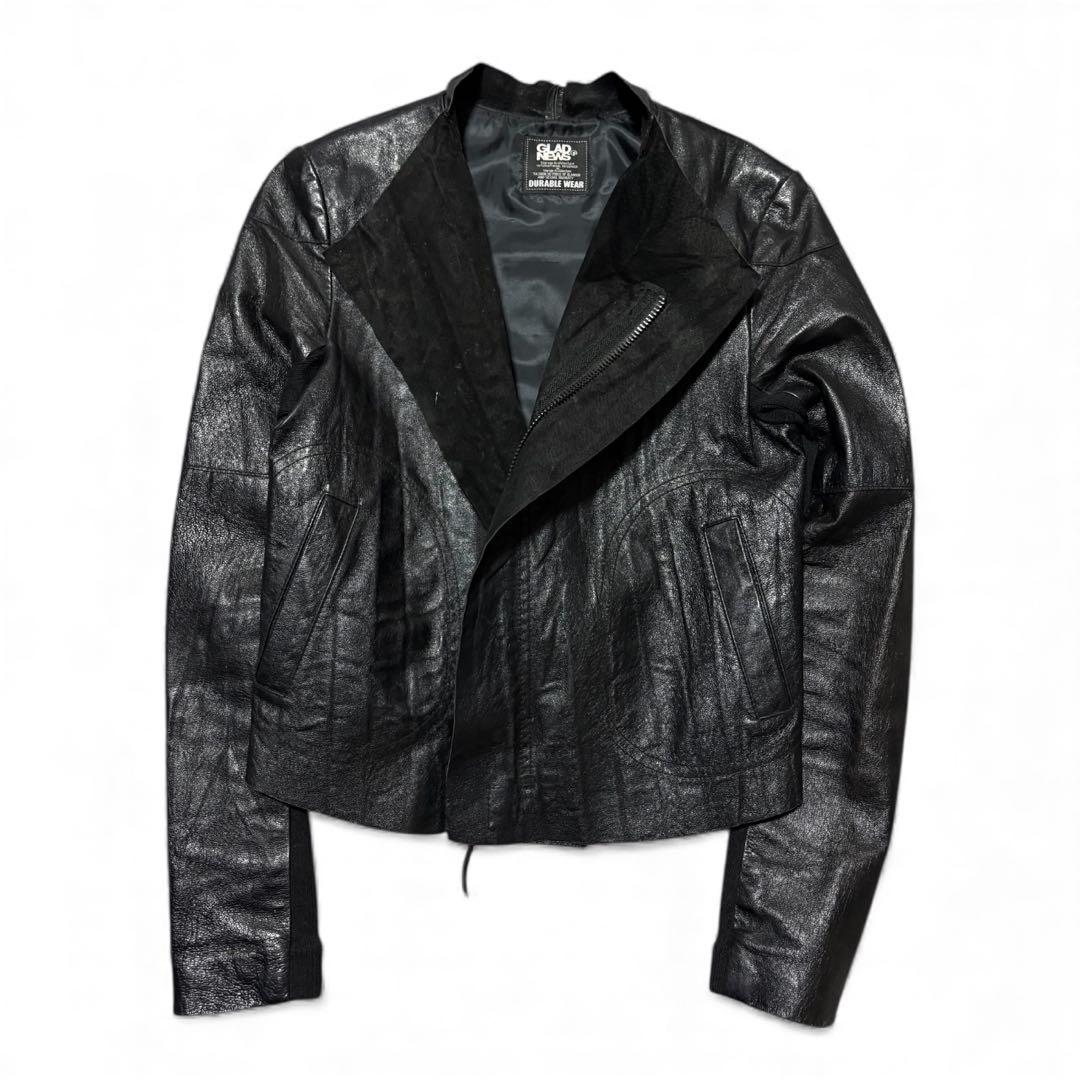 ジャケット・アウター glad news single riders leather jacket