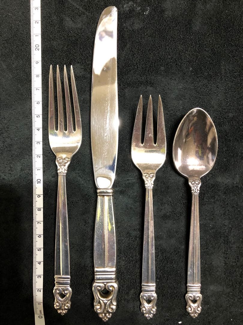 【ロイヤルデニッシュ】スターリングシルバー　カトラリー4本セット×2セット