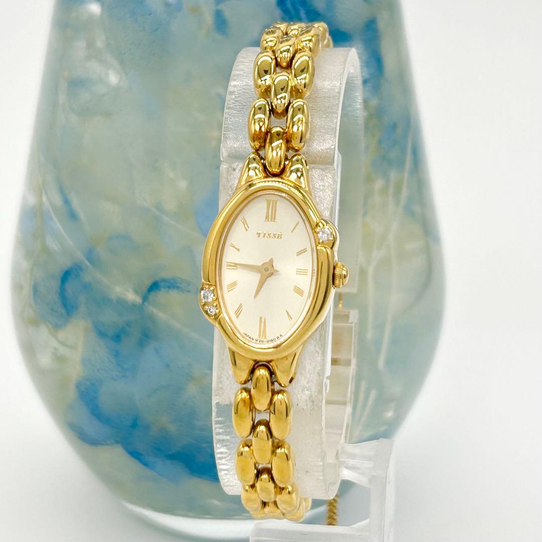 SEIKO TISSE ダイヤ 3P 1F20-5030 クォーツ 腕時計