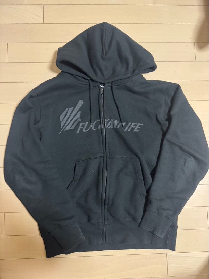 Fuckmylife 黒 パーカー Flexwitme