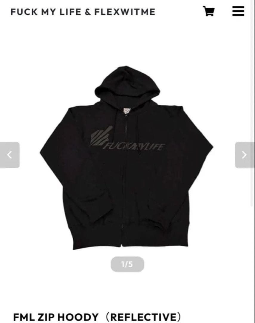 Fuckmylife 黒 パーカー Flexwitme