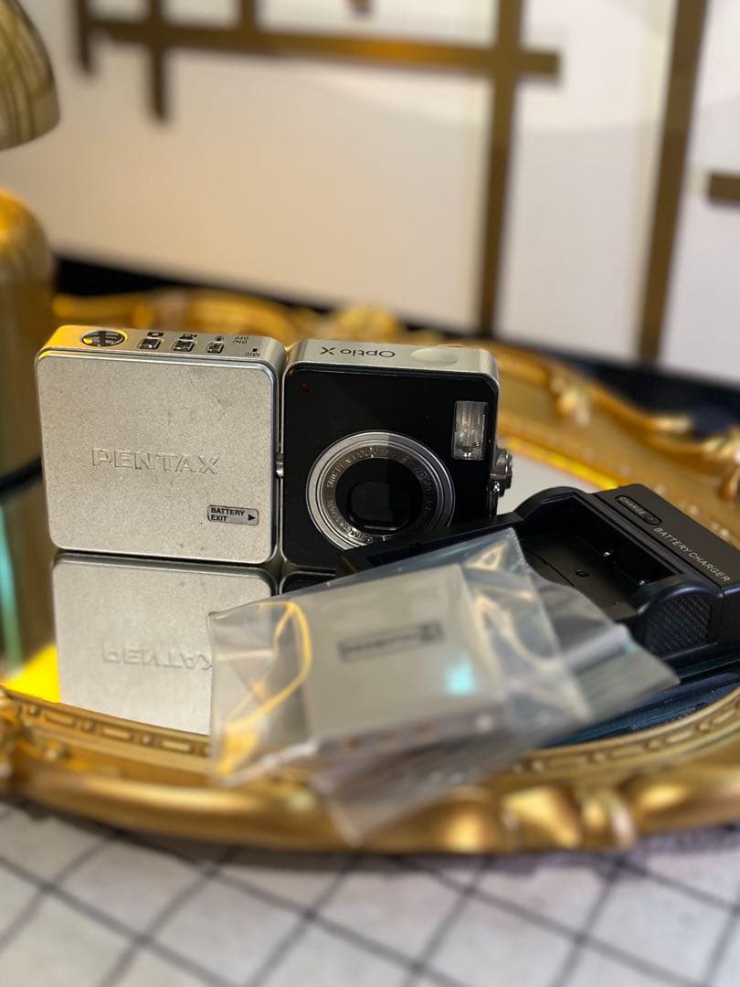 動作確認済 PENTAX Optio X スイバル式 デジタルカメラ 充電器付