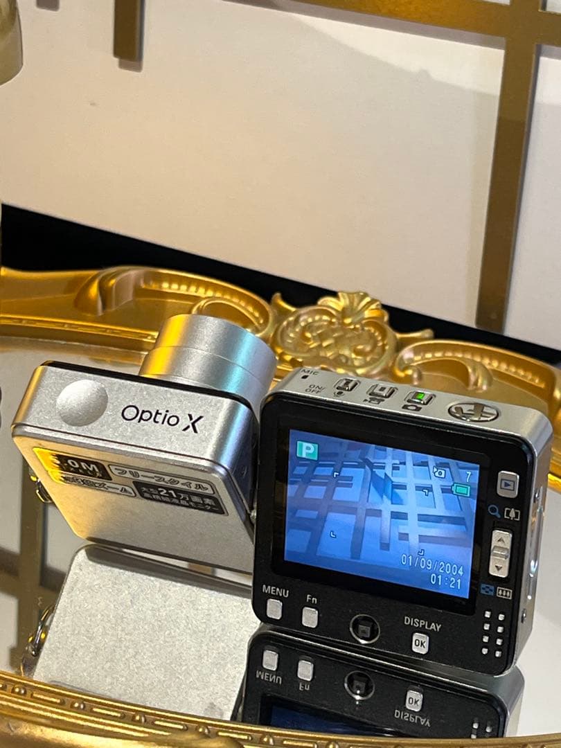 動作確認済 PENTAX Optio X スイバル式 デジタルカメラ 充電器付