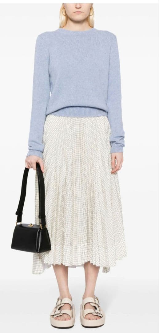 plan c チェックツイルプリーツスカート