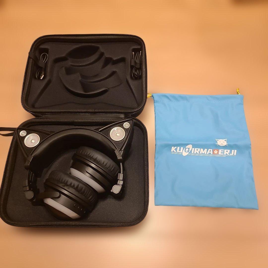 ✨希少✨Brookstone 8色に光る！ネコ耳ワイヤレスヘッドフォン