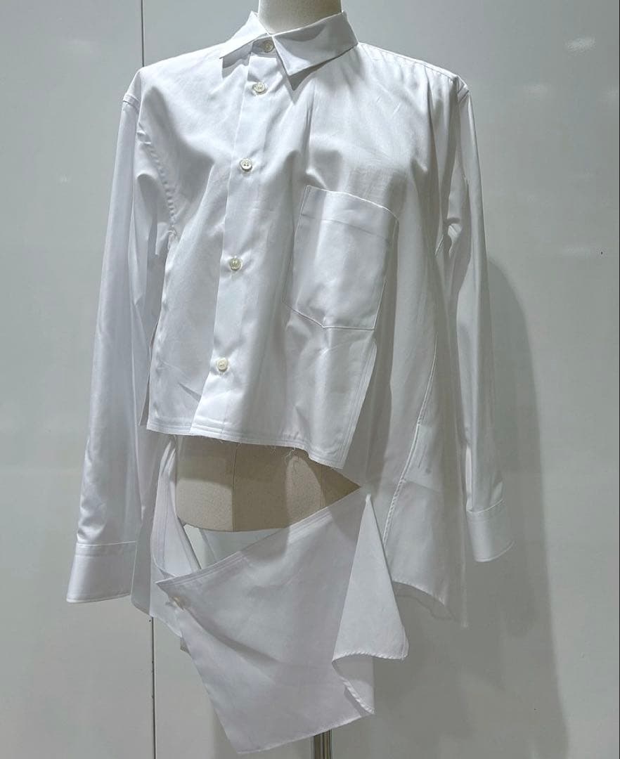 コムデギャルソン 25AW アシンメトリー シャツ 白　S