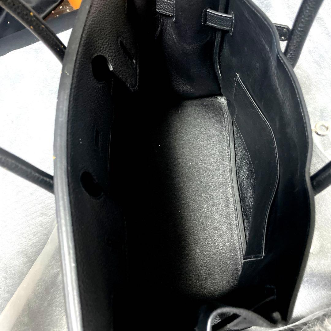 m*☆様 現品限り1点のみ。世界に1つ！バーキン30 本革トゴ　ブラック　シルバ