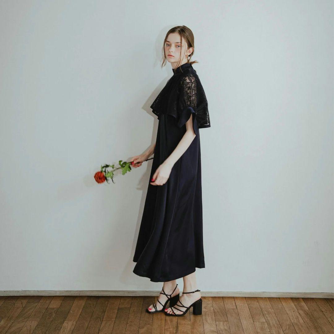 定価2万【新品】PINUE レースボレロ＆ドレスセット ネイビー