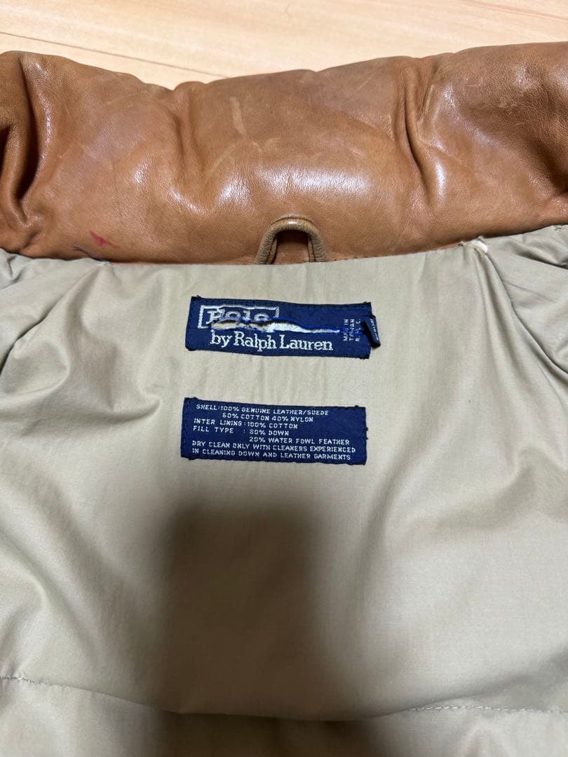 Polo Ralph Lauren レザーダウンジャケット ラルフローレン