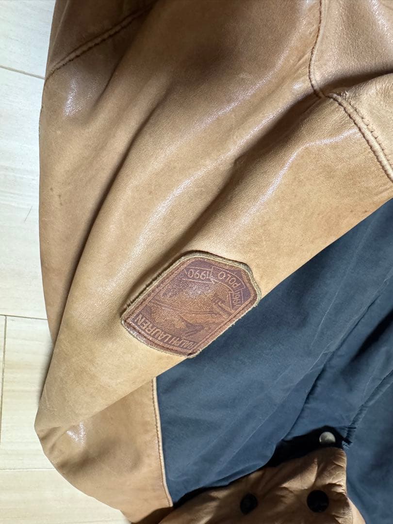Polo Ralph Lauren レザーダウンジャケット ラルフローレン