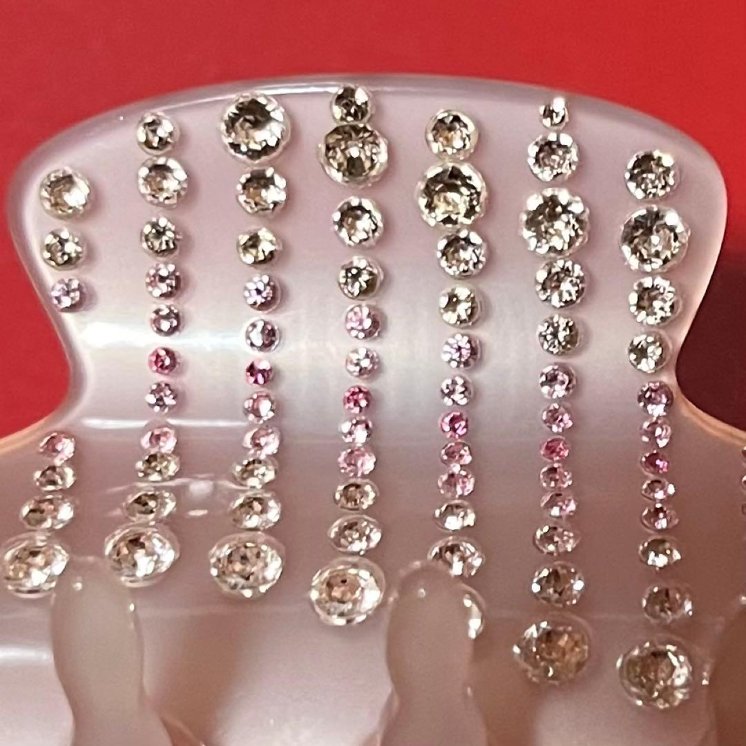 アレクサンドルドゥパリ ヘアクリップ　ラインストーン　ピンク　 L