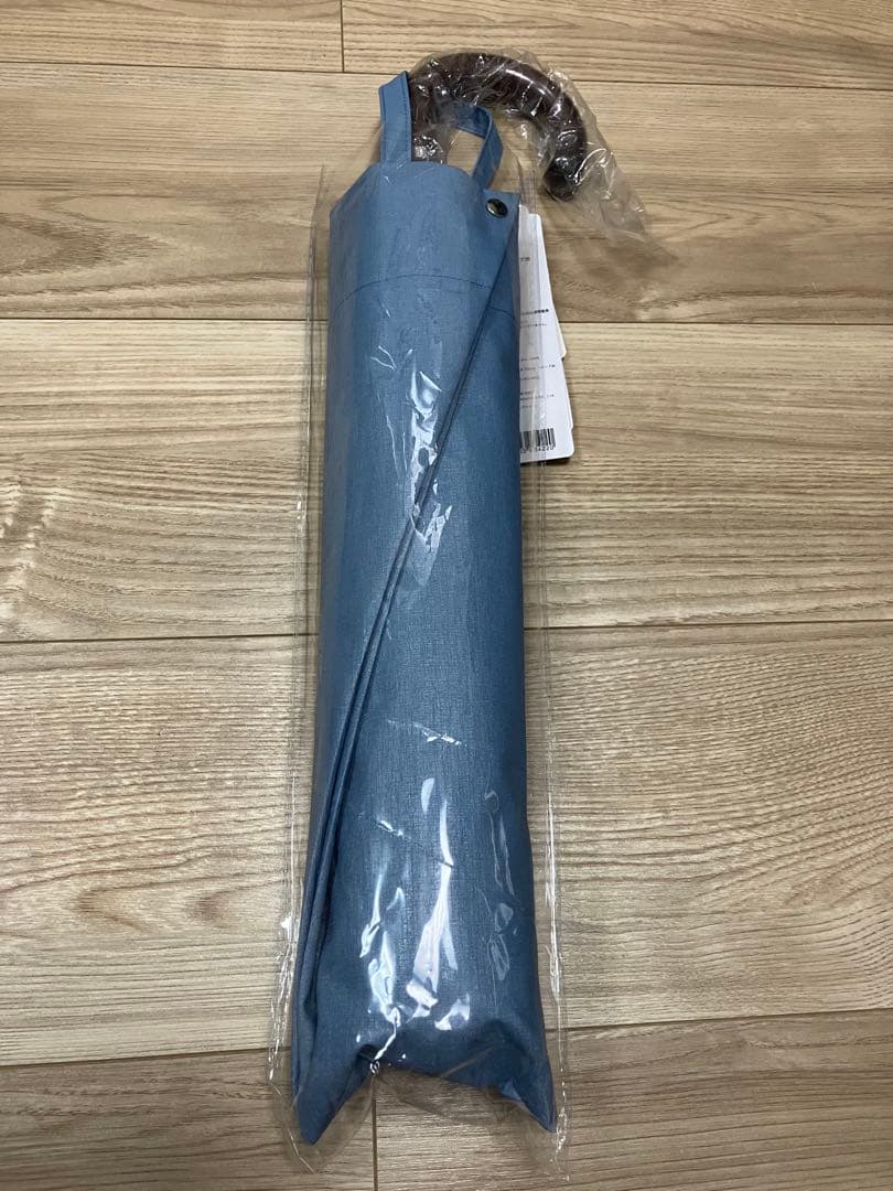 ティールブルー【新品未使用】COKAGE+ワンタッチ開　木手元55cm日傘