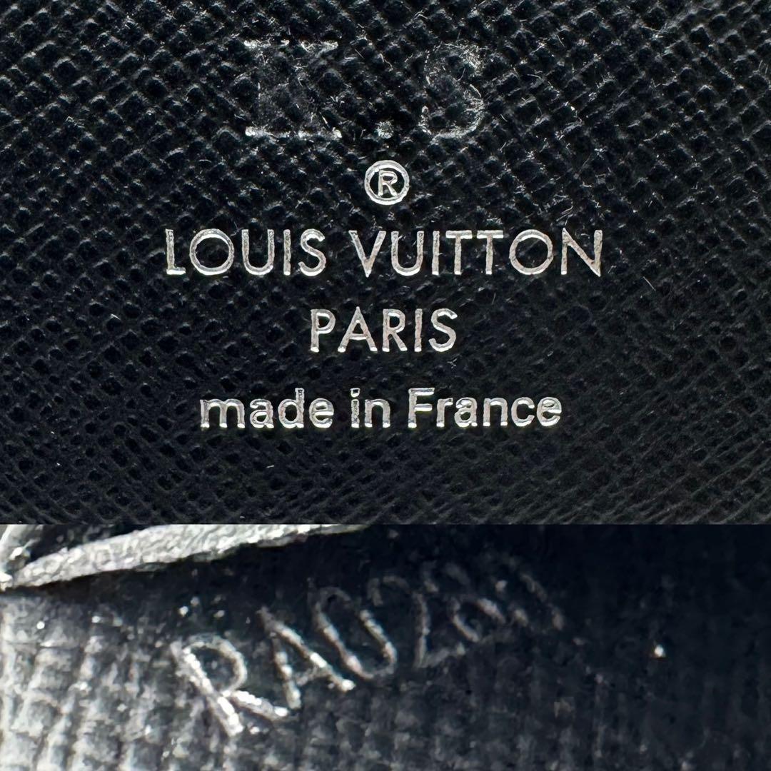 【極美品 近年モデル】ルイヴィトン ブラザ 長財布 タイガ レザー ブラック