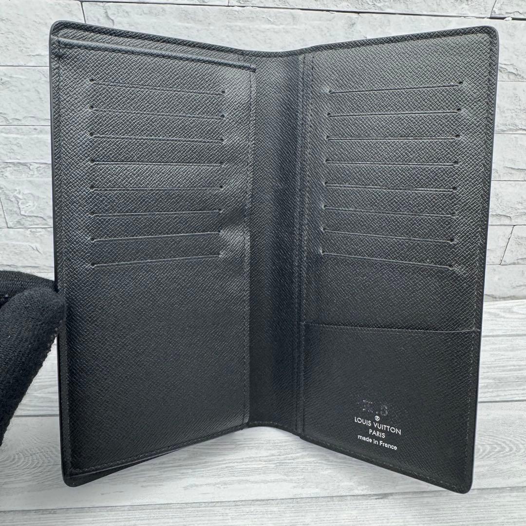 【極美品 近年モデル】ルイヴィトン ブラザ 長財布 タイガ レザー ブラック