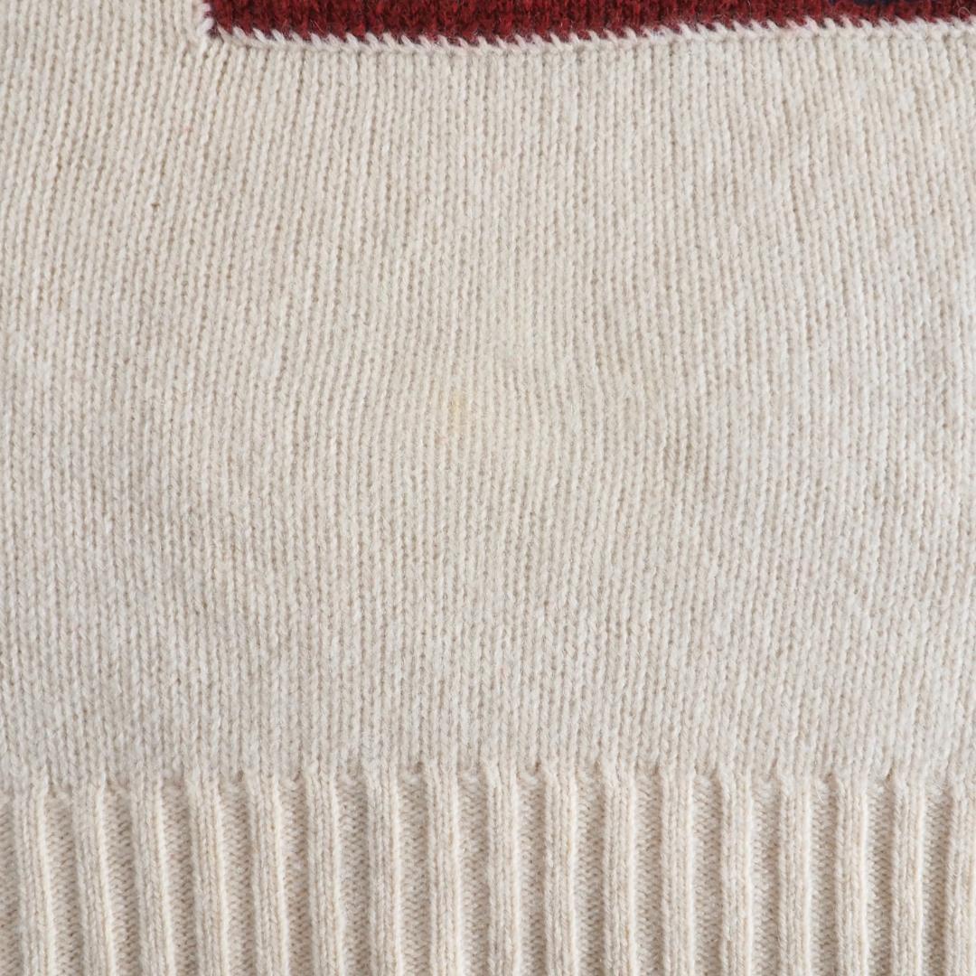 ラルフローレン　ウール１００％　ニット　セーター　アイボリー　星条旗