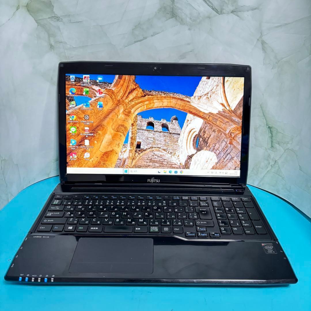 Win11★Webカメラ付‼富士通ノートPC★オフィス付！新品SSD＆メモリ8G