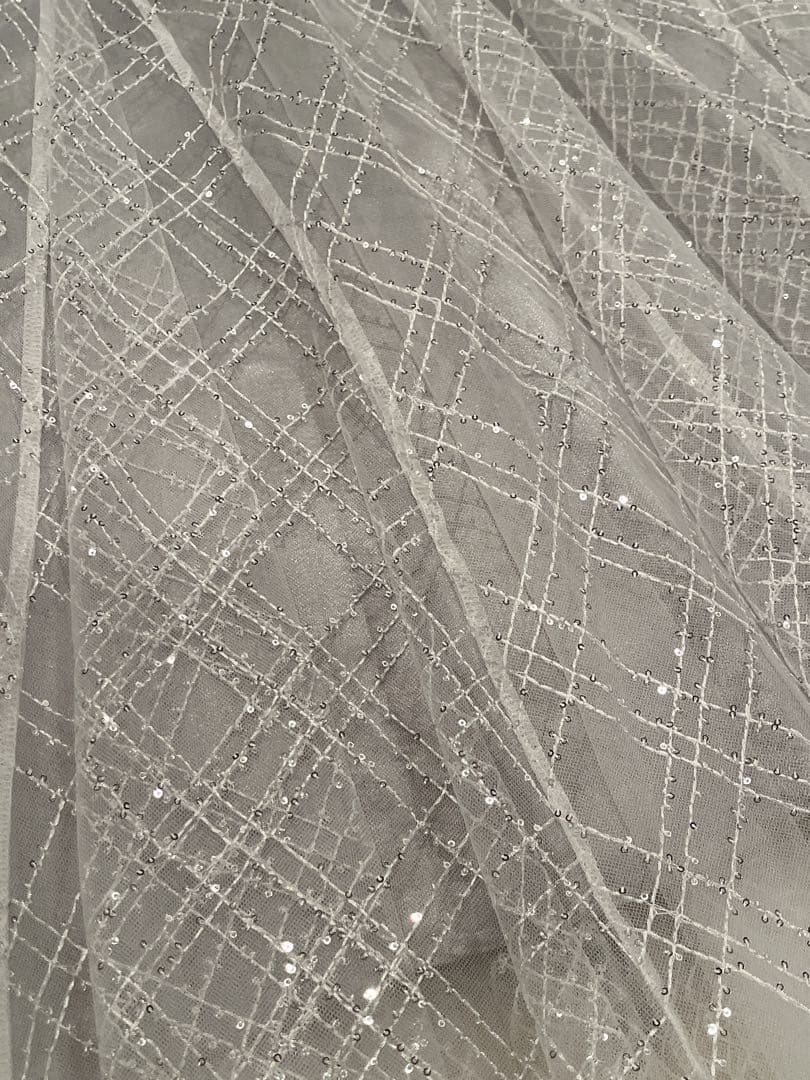 新品未使用dazzlinスパンコールチュールチェックスカート s size