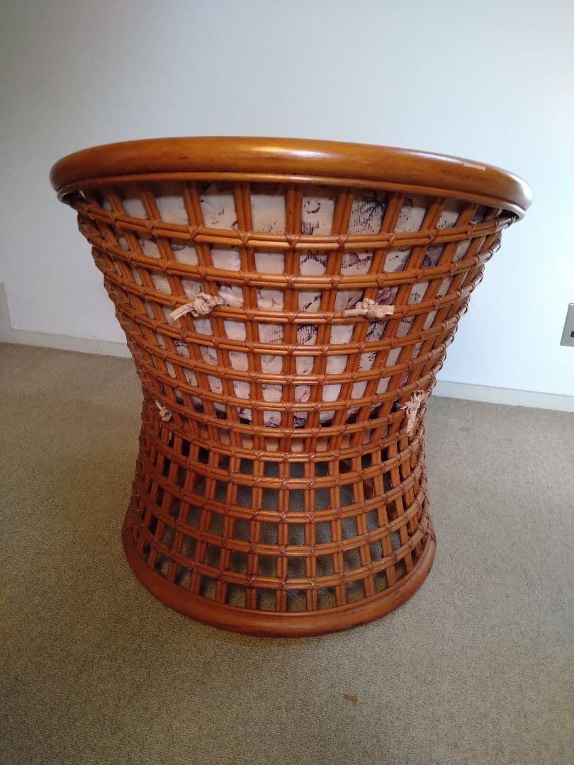 ラタンチェア 籐椅子 ビンテージ アンティーク 昭和レトロ