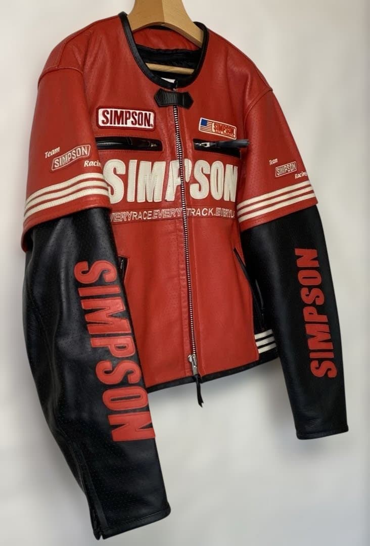 シンプソン　牛革レザージャケット　状態良好　LL
