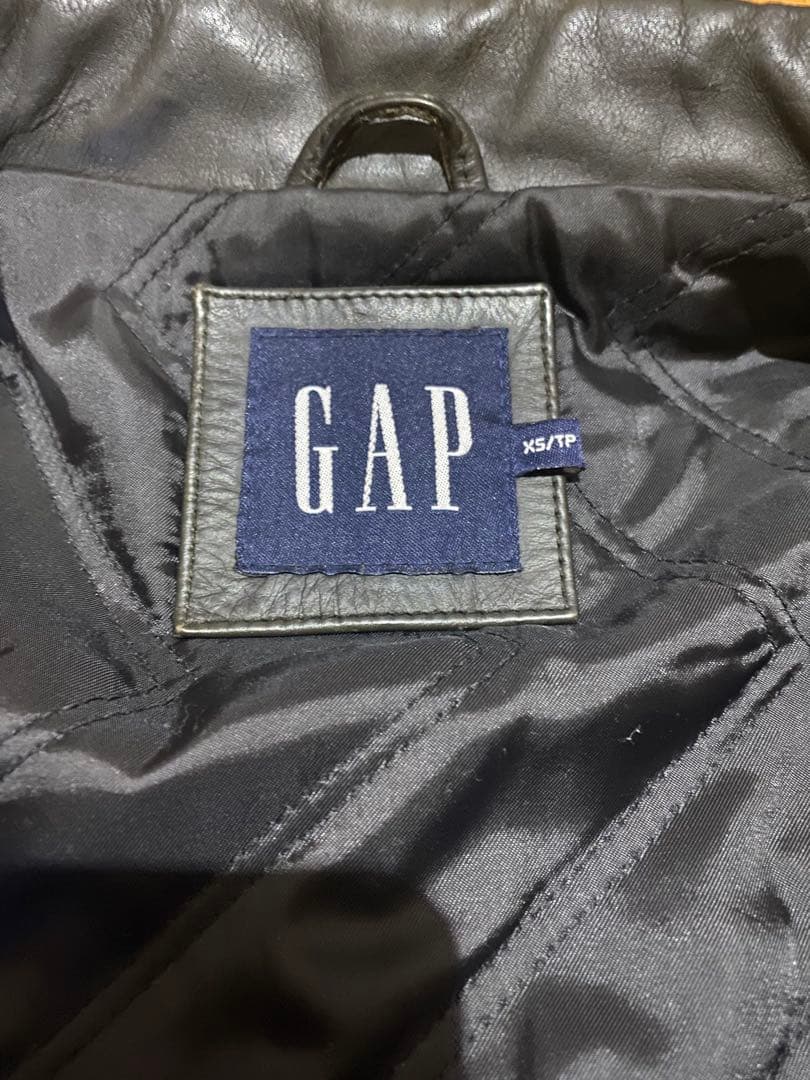 GAP ブラックレザージャケット XS