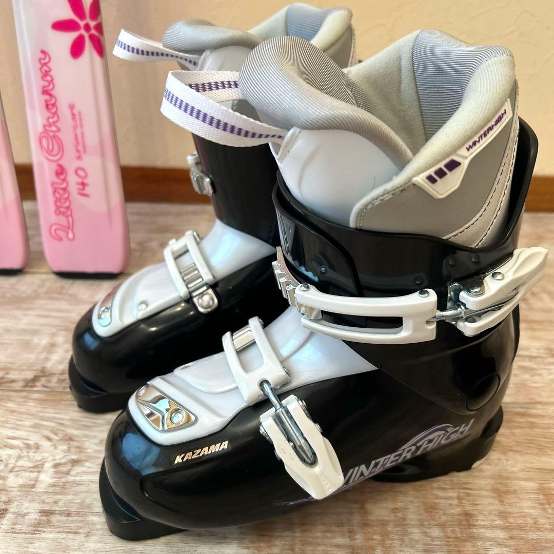 ◾️カービングスキーセット　スキー板140㎝ ブーツ23㎝　子供用　ジュニア用