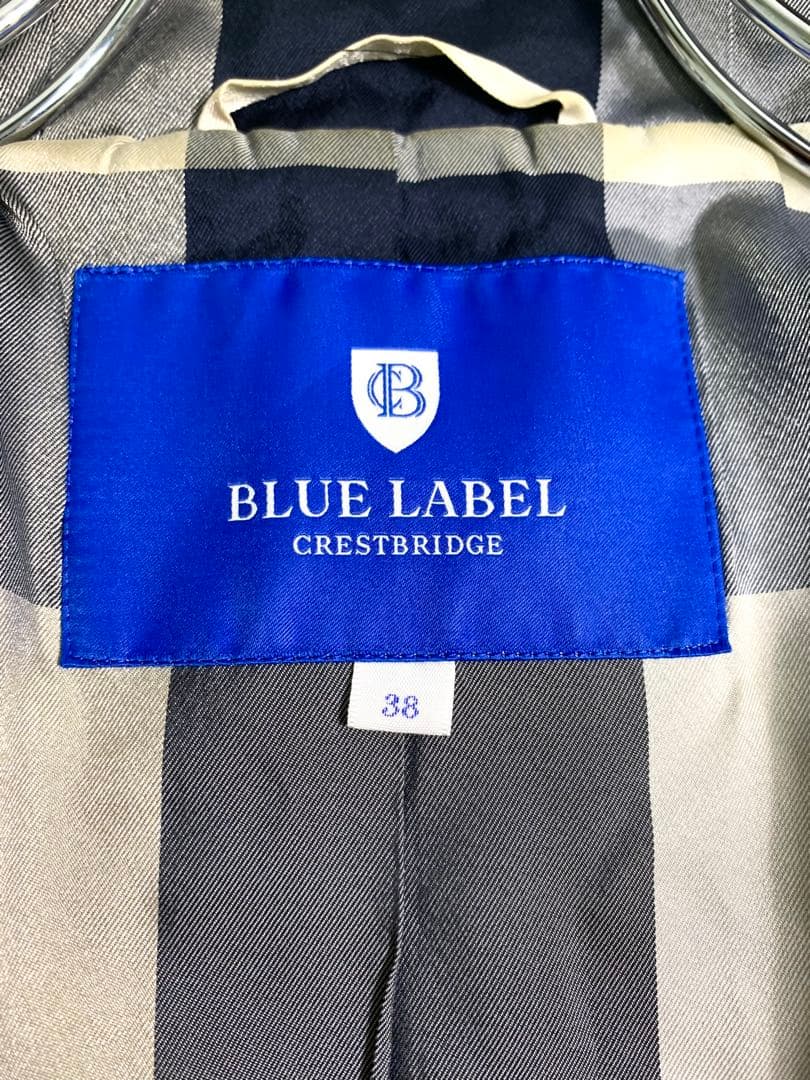 ブルーレーベルクレストブリッジ モッズコート ノバチェック フード Mサイズ