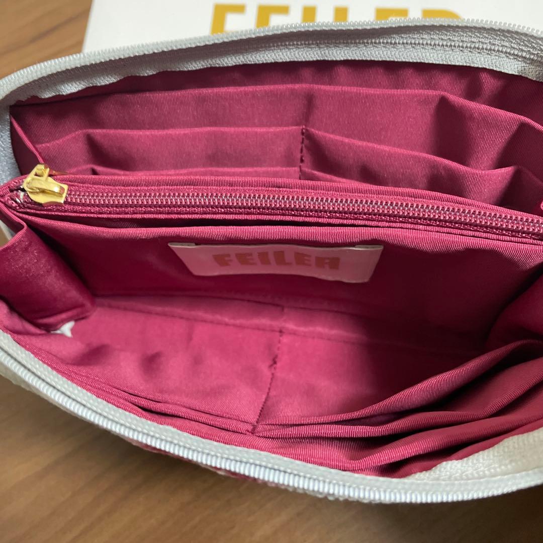 【ミーシャ】フェイラー★便利ポーチ長財布★ディディエッタローザ★グレー花柄