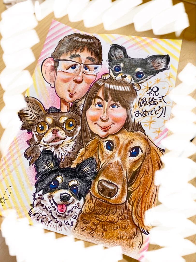 世界で1枚のオーダーメイド似顔絵★ハイクオリティver★お祝い★プレゼント