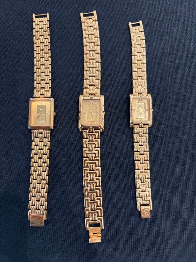 fine gold時計CREDIT SUISSE 999純金腕時計