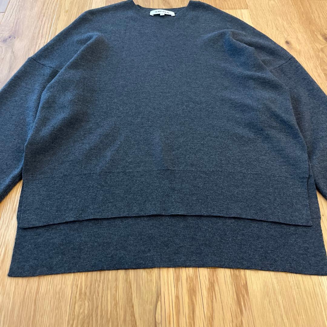 ENFOLD 　タッチバックフレアプルオーバーセーター　サイズ38