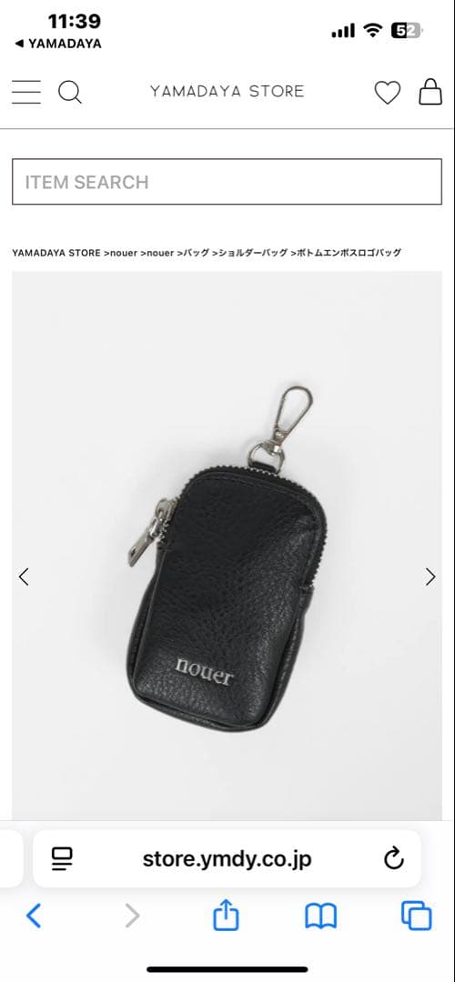 nouer ボディバッグ ブラック