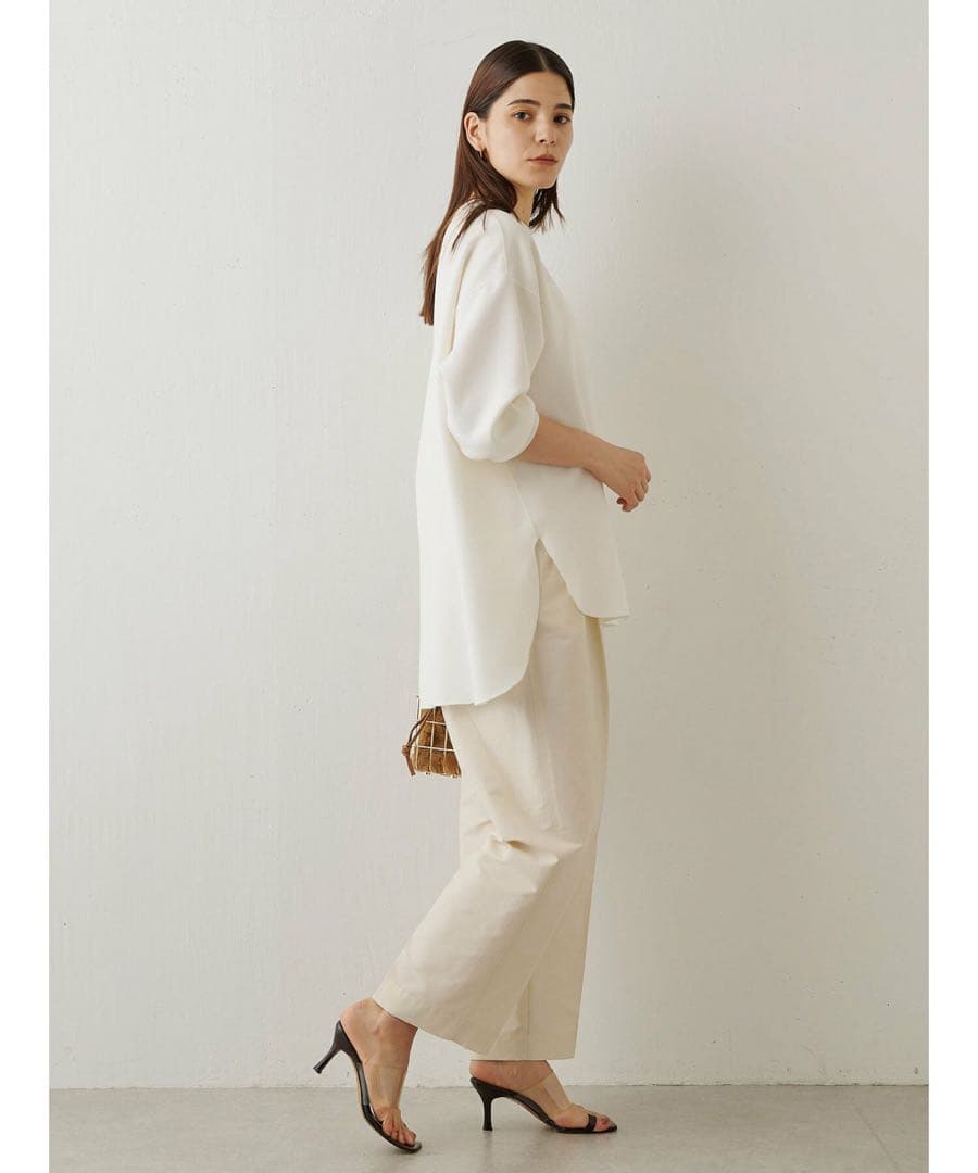 WhimGazetteVガゼットプルオーバーきれいめ素材で大人トレンドライクF