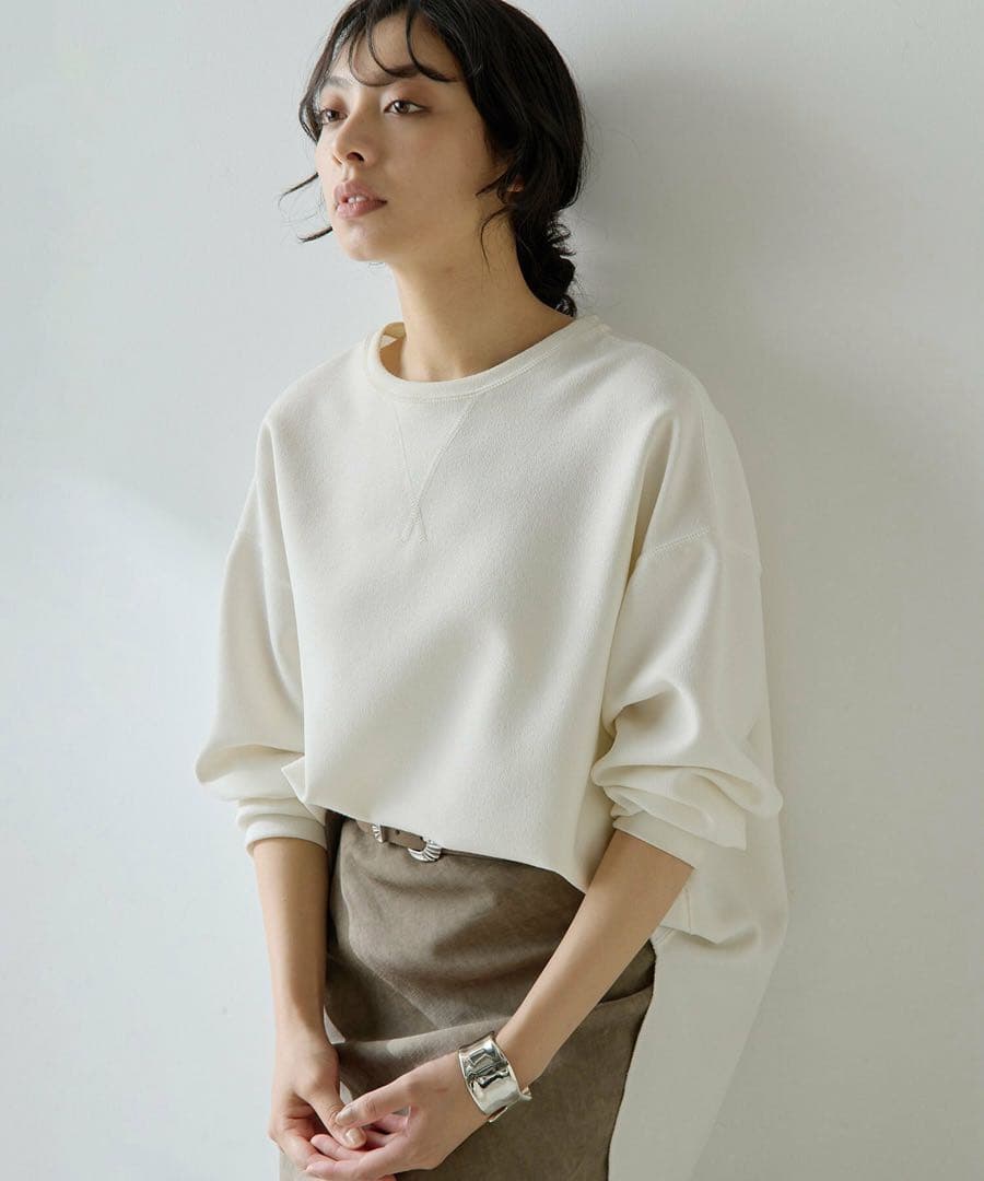 WhimGazetteVガゼットプルオーバーきれいめ素材で大人トレンドライクF