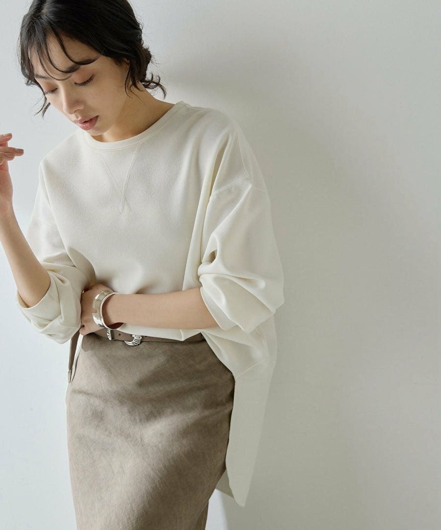 WhimGazetteVガゼットプルオーバーきれいめ素材で大人トレンドライクF