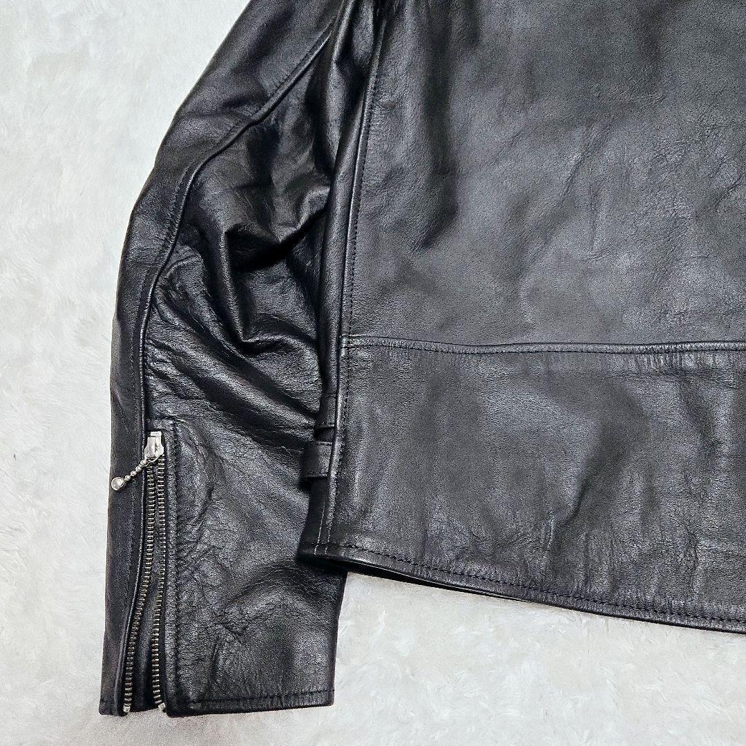 限定値下☆希少5L✨ MOLAWZ 本革 水牛革 ダブルライダース 大きいサイズ