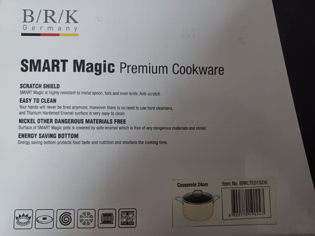 [値下]ドイツ 鍋 BRK SMART Magic キャセロール 24cm