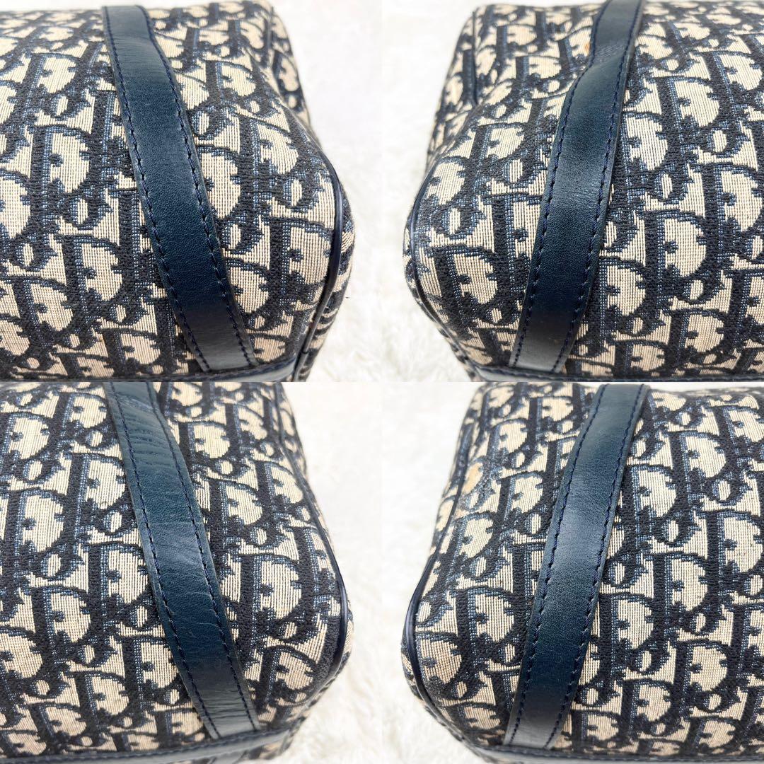 【極美品】クリスチャンディオール ボストンバッグ トロッター ネイビー